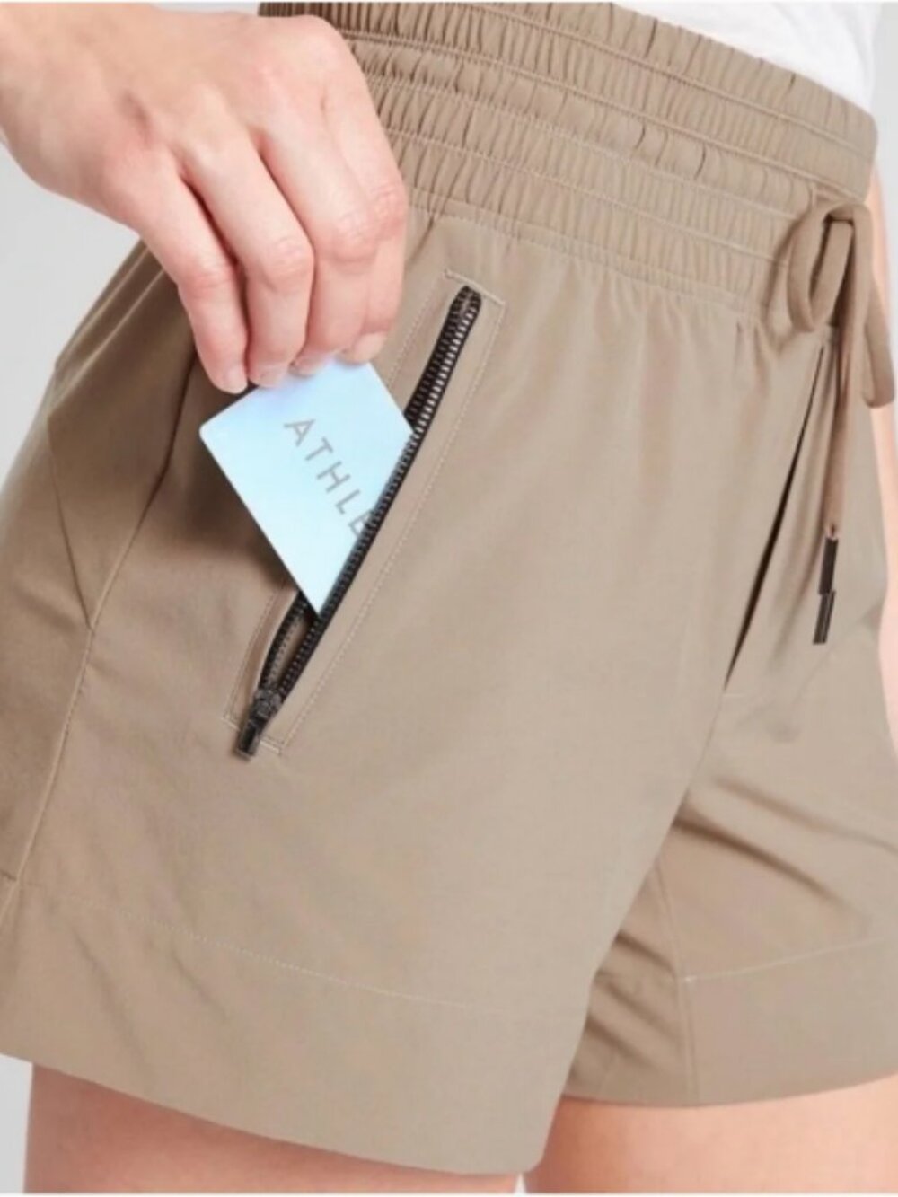 Athleta Camden Short in Tan/Khaki; 5" Inseam; EUC; Size 16 - Picture 3 of 8